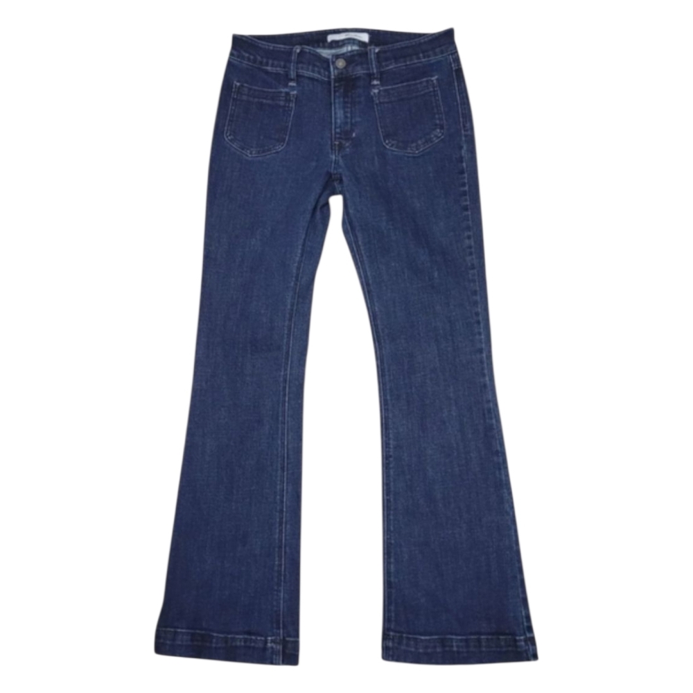 KanCan Star Mid Rise Bootcut Jeans Dark Wash Size 9/28 Vintage Inpired Boho Chic